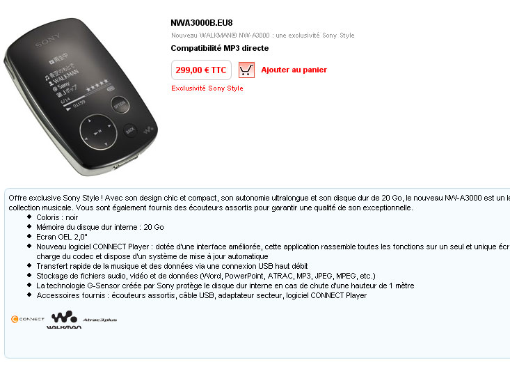 PC-INpact teste le Sony NW-A3000, alors ipod killer ou pas ?!