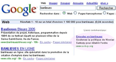 UMP : La Gauche et la Droite en guerre sur Google.