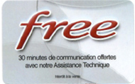 Des cartes de 30 minutes de hotline offertes par Free.