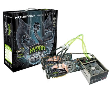 ECS GeForce 9800 GTX+ Hydra Pack, Pack cartes graphiques et watercooling