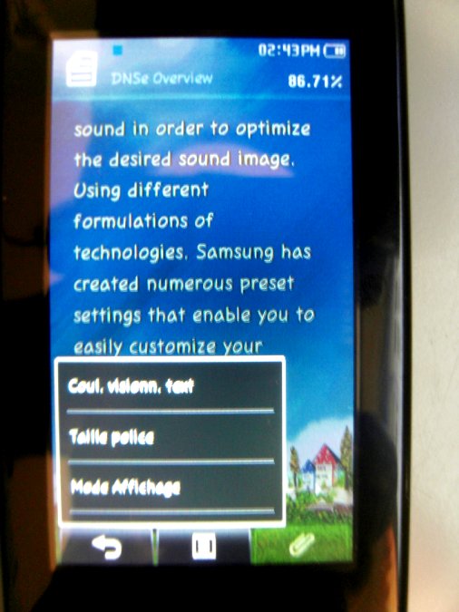 Photos du PMP (Baladeur Multimédia) Samsung Yepp YP-P2 39