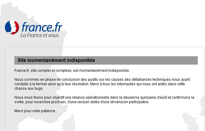 Capture d'écran de France.fr