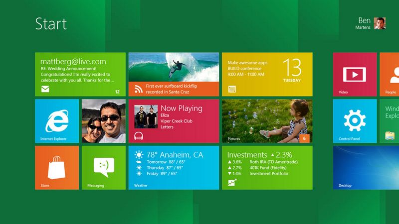 Windows 8 - Start Menu - Metro